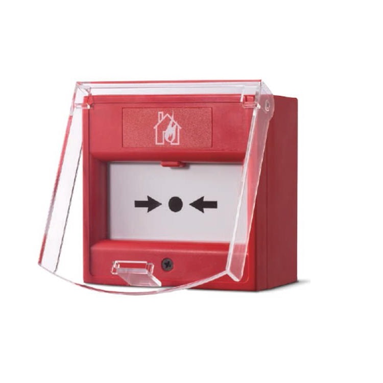 Nút ấn khẩn vuông bể kính có chụp bảo vệ HORING AH-0217